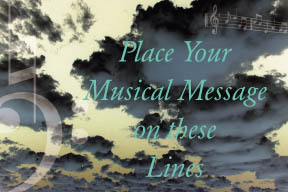 Preview of 4 Lines with Clouds and Musical Symbols